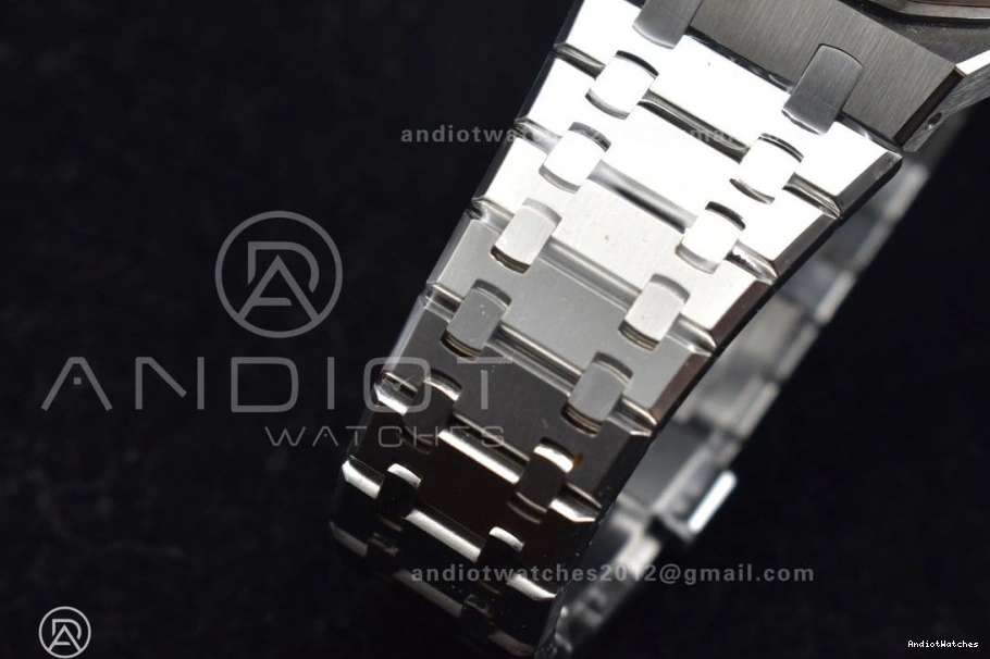 Textured SS 445 Dial Super Best 15500 1:1 Royal Edition 41mm on APSF Clone Lightweight A4302 Bracelet Blue SS Oak 0112